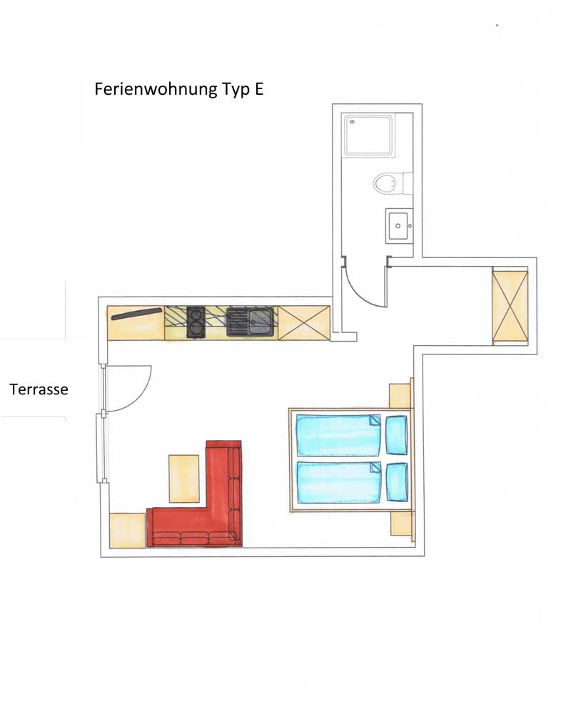 Auerhof Grundriss Ferienwohnung Typ E